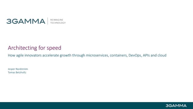 Architecting for speed: How agile innovators accelerate growth through micros...