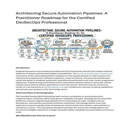 Architecting Secure Automation Pipelines: Certified DevSecOps ...