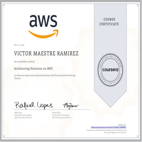 Architecting Solutions on Amazon Web Services (AWS)