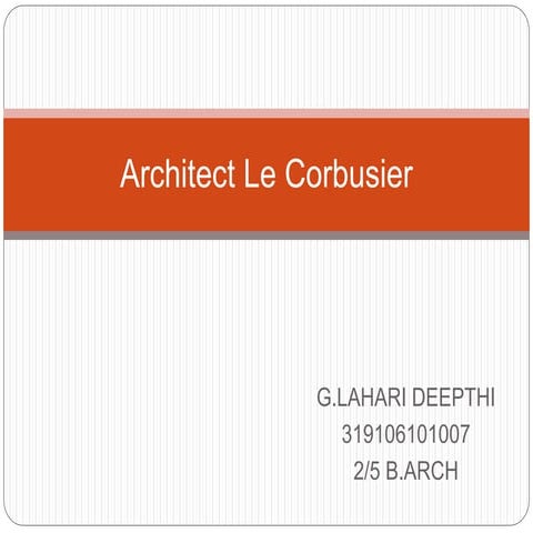 Radiant city concept of le corbusier | PPTX