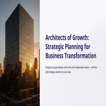 Strategic Planning Consultants for Business Growth & Execution | PPTX