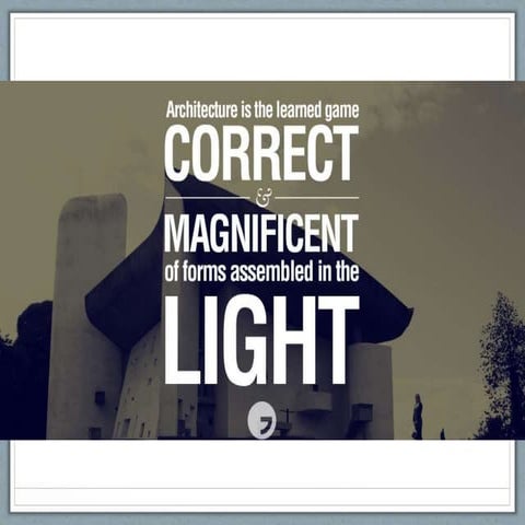 Architect's philosophy 