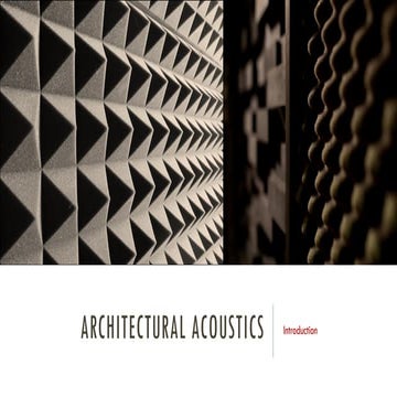 Architectural acoustics 