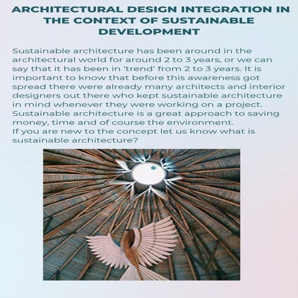 Architectural Design Integration in the Context of Sustainable Development Mo...