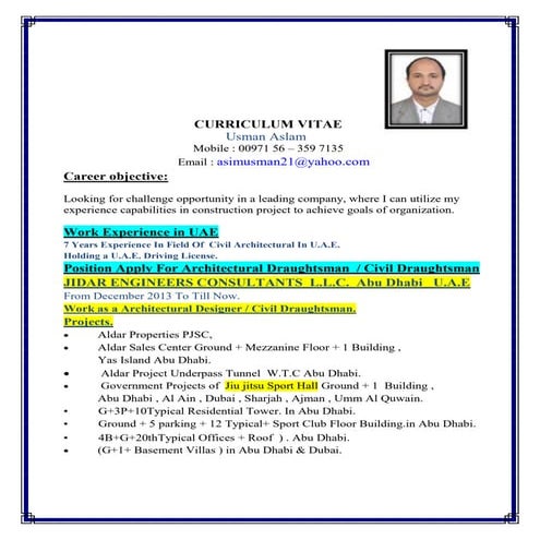 Architectural draughtsman