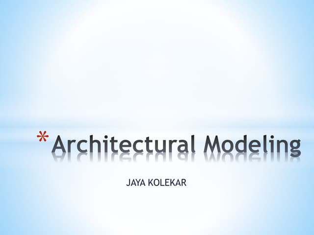 Architectural modeling chapter 5 of omd