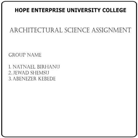 architectural science about light of natural & artificial