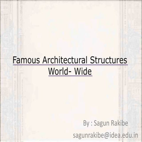 Architectural structures   world Wide