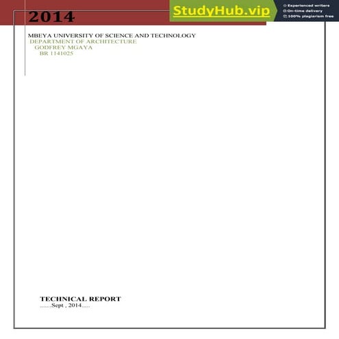 ARCHITECTURAL TECHNICAL REPORT | PDF