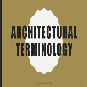 Architectural terminology