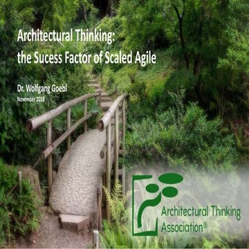 Architectural thinking - the Sucess Factor of Scaled Agile