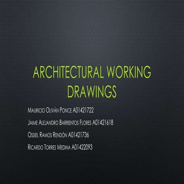 Architectural working drawings (1)