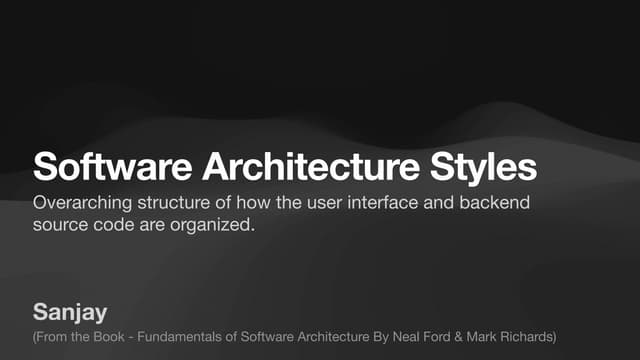 List of Software Architecture Styles
