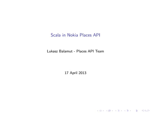 Scala in Places API