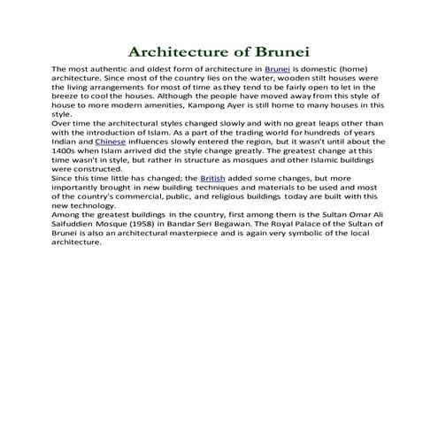 Architecture of-brunei