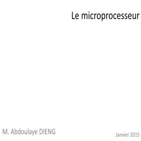 Architecture des ordinateurs : microprocesseur