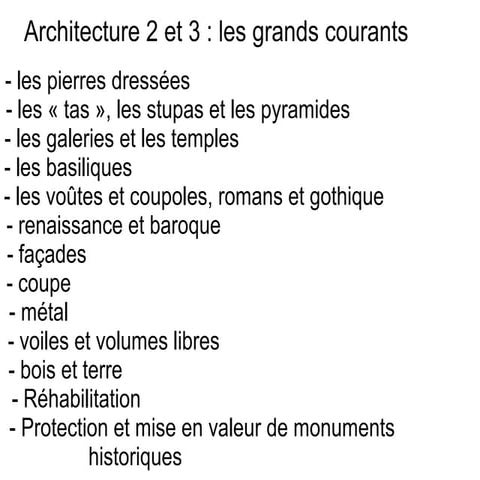 Architecture 2 et 3