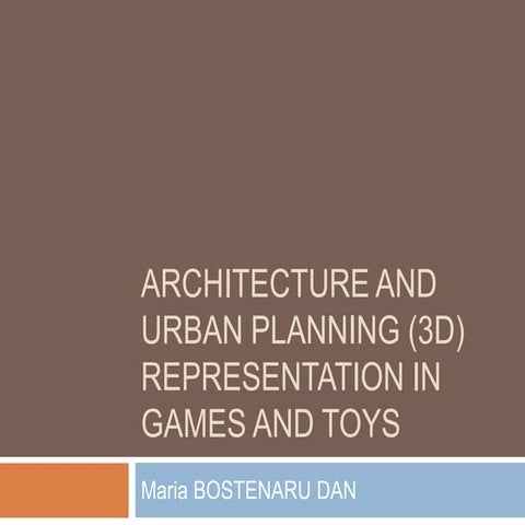 Architecture and urban planning (3 d) representation