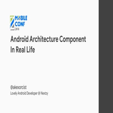 Android Architecture Component in Real Life | PDF