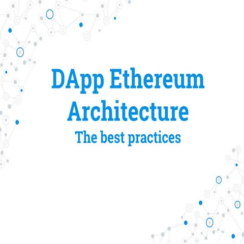 Architecture ethereum dapp