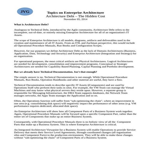 Architecture debt(c) 2017