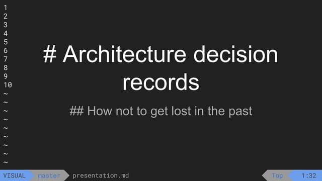 Architecture decision records