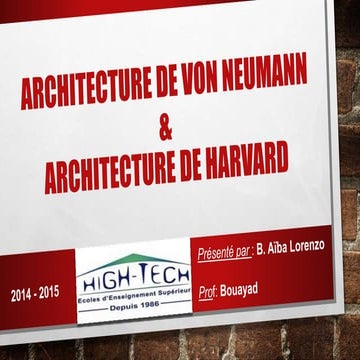 Architecture de Von Neumann & Harvard