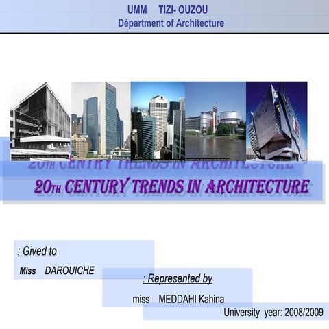 Architecture du 20eme siecle