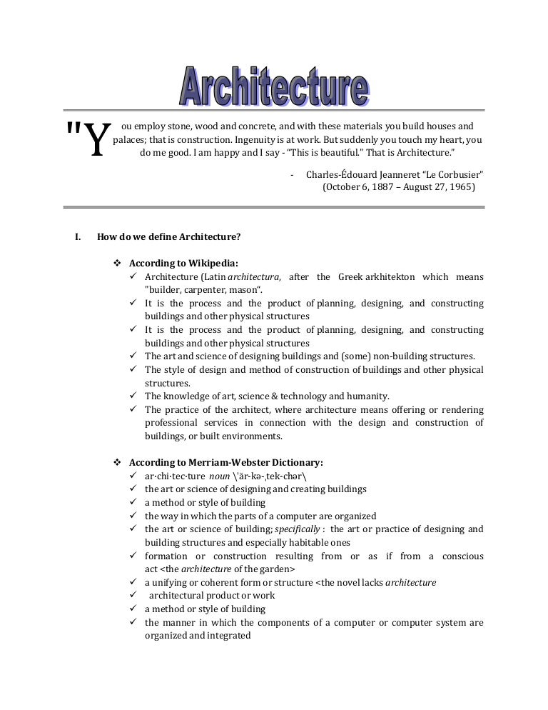 Architecture (MS Word)