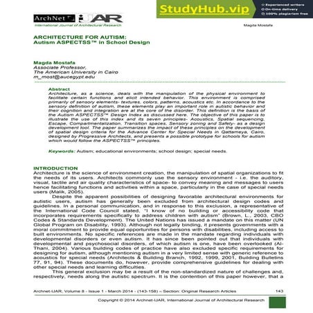 ARCHITECTURE FOR AUTISM  Autism ASPECTSS  in School Design.pdf