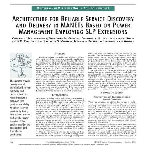 Architecture for reliable service discovery