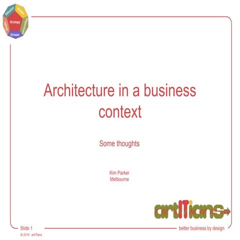 Architecture in a business context