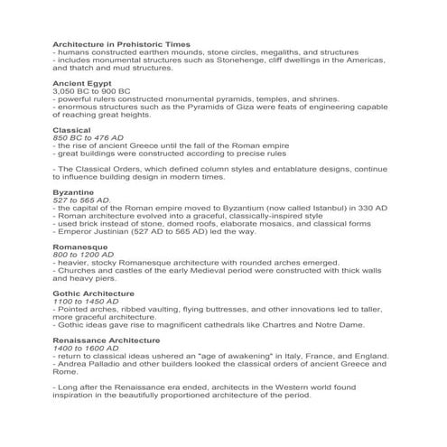 Architecture in Prehistoric Times.docx