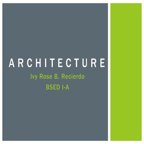 Introduction to Architecture | PPT