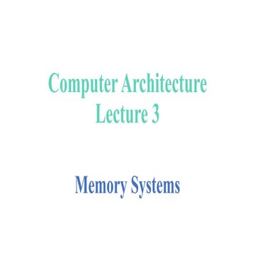Comprehensive Overview of Memory Systems in Computer Architecture | PPTX