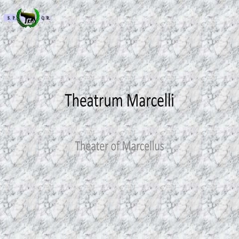 Architecture lesson #6 theatrum marcelli
