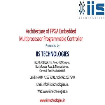 Architecture of fpga embedded multiprocessor programmable controller