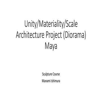 Architecture project  maya(diorama)