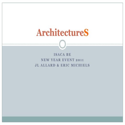 Isaca Belgium Architecture frameworks