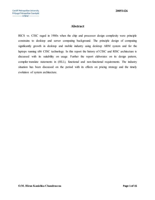 Architectures and operating systems