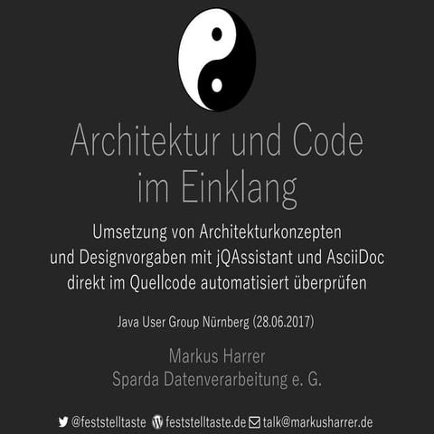 Architektur und Code im Einklang [JUG Nürnberg]