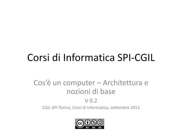 Architettura e nozioni di base