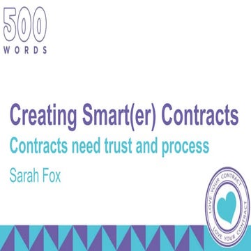 Creating Smart(er) Construction Contracts