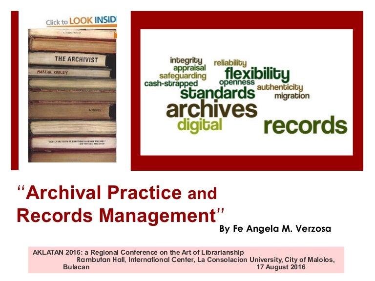 Archival practice and records management