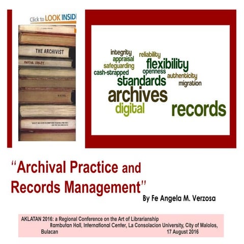 Archival practice and records management
