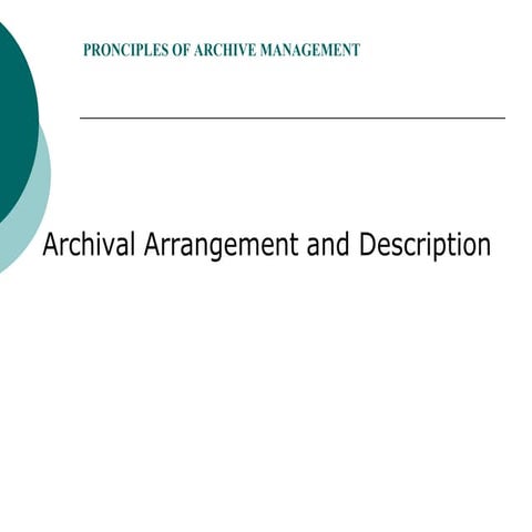 Archive Arrangement and Description 0002