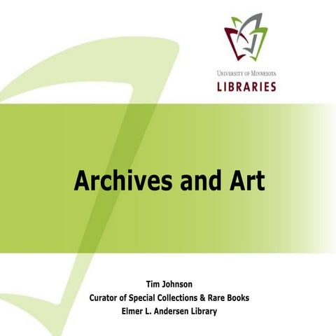 Using Archives And Special Collections Pptx