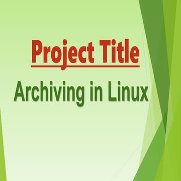 Archiving in linux tar