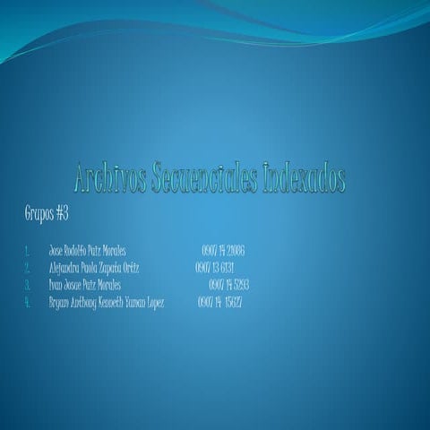 Archivo secuencial-indexado