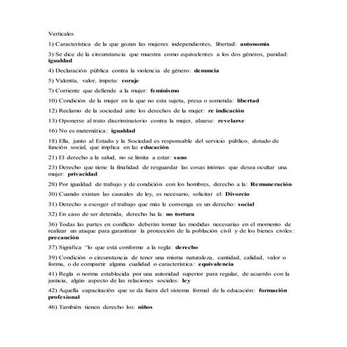 Archivo de pistas del crucigrama